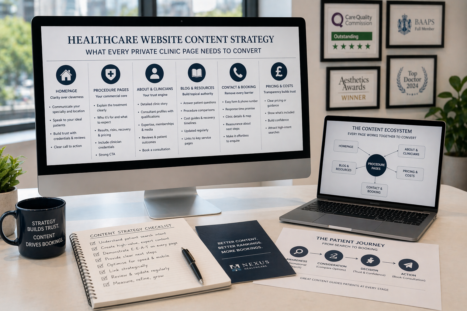 Healthcare Website Content Strategy: What Every Private Clinic Page Needs to Convert